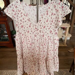 Jessica Simpson Floral Mini Dress - White and Pink